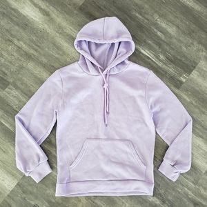 Light Purple Basic Hoodie Long Sleeve